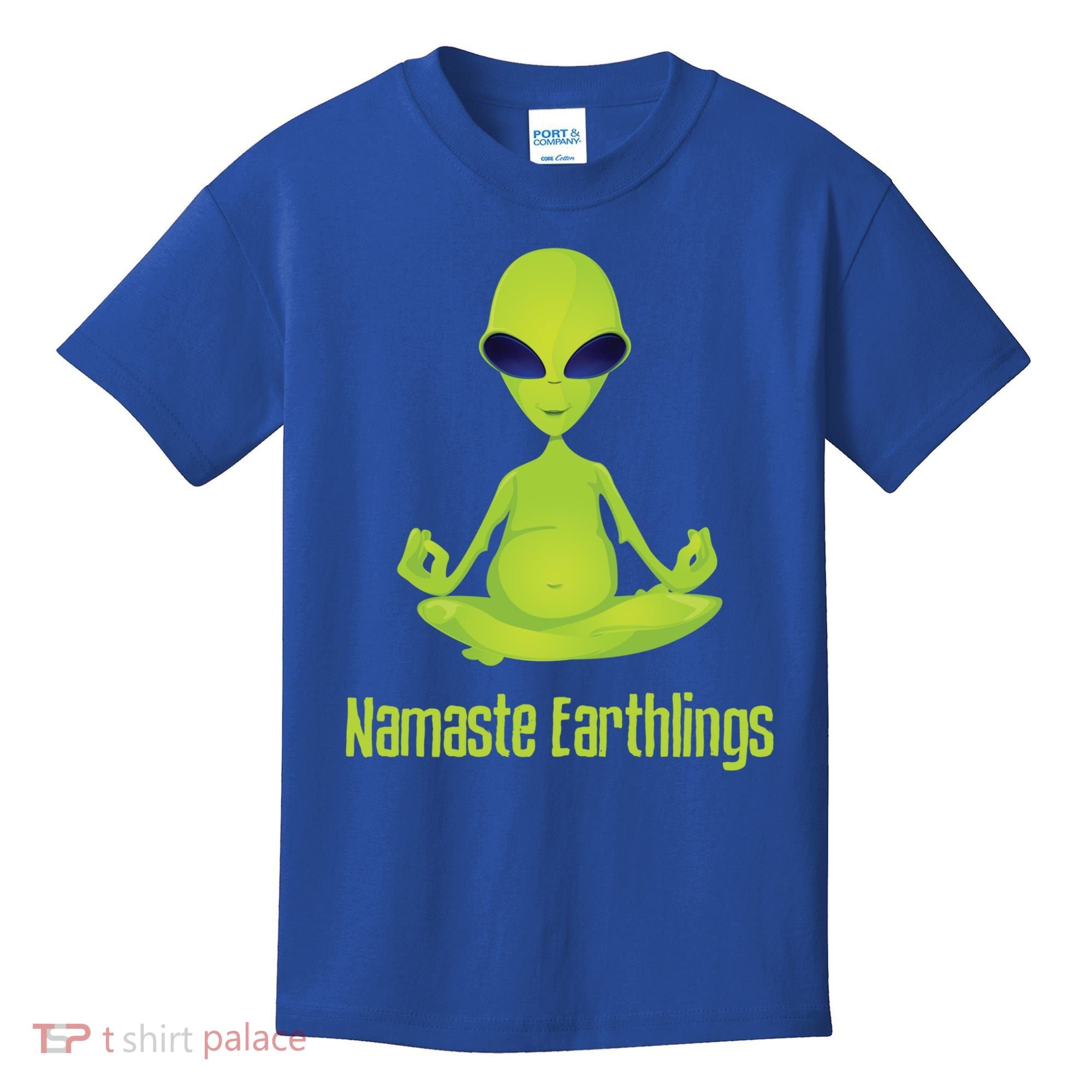 Alien Yoga Meditation Namaste Gift Kids T-Shirt
