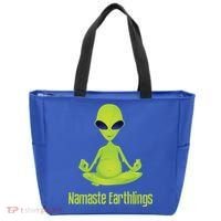 Alien Yoga Meditation Namaste Gift Tote Bag thumb 0
