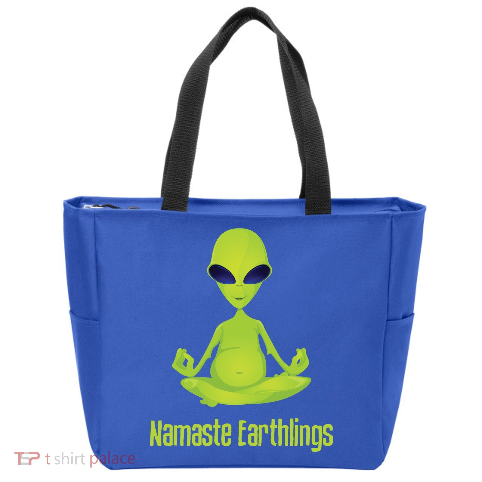 Alien Yoga Meditation Namaste Gift Tote Bag