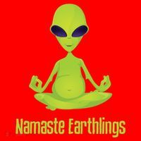 Alien Yoga Meditation Namaste Gift Santa Hat thumb 1