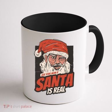 Ask Your Mom If Santa Is Real Coffee Mug back
