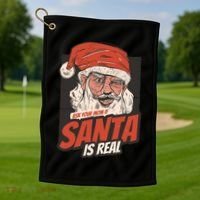 Ask Your Mom If Santa Is Real Golf Towel thumb 1