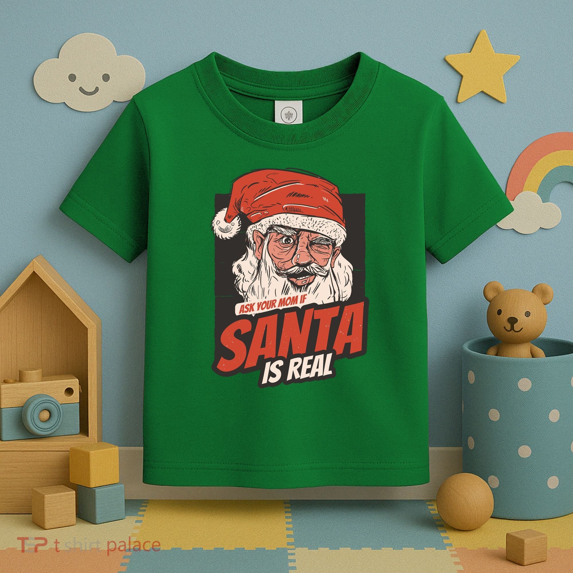 Ask Your Mom If Santa Is Real Toddler T-Shirt
