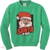 Ask Your Mom If Santa Is Real Kids Sweatshirt thumb 0
