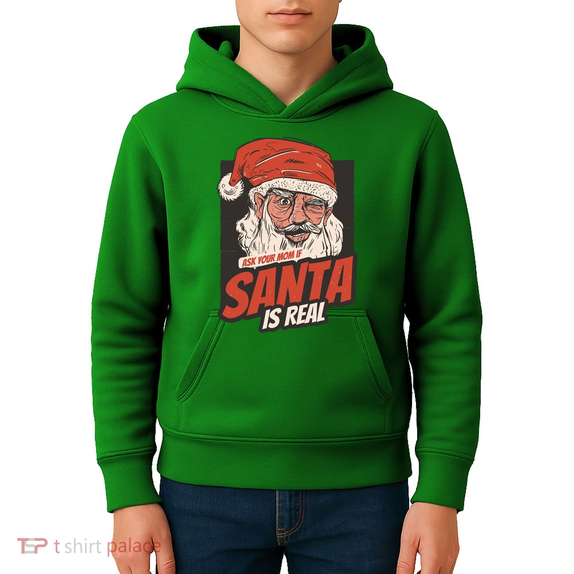 Ask Your Mom If Santa Is Real Kids Hoodie