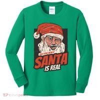 Ask Your Mom If Santa Is Real Kids Long Sleeve Shirt thumb 0