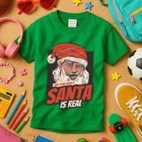 Ask Your Mom If Santa Is Real Kids T-Shirt thumb 3