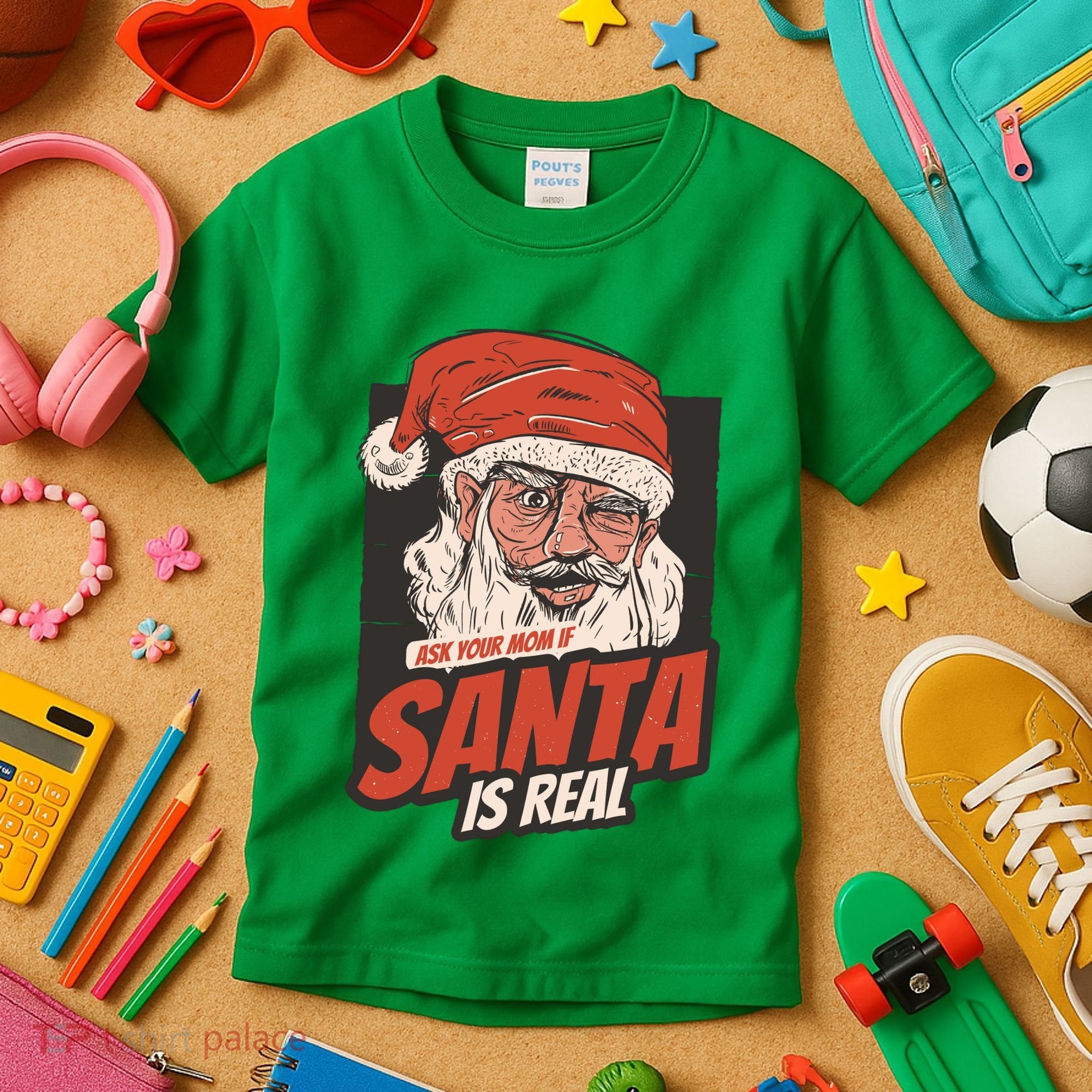 Ask Your Mom If Santa Is Real Kids T-Shirt