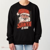 Ask Your Mom If Santa Is Real Funny Women's Sweatshirt thumb 0