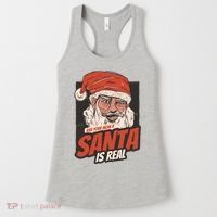 Ask Your Mom If Santa Is Real Funny Women's Tank Top thumb 0