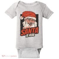 Ask Your Mom If Santa Is Real Funny Baby Bodysuit thumb 0