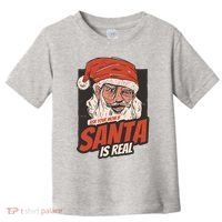Ask Your Mom If Santa Is Real Funny Toddler T-Shirt thumb 0