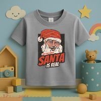 Ask Your Mom If Santa Is Real Funny Toddler T-Shirt thumb 3