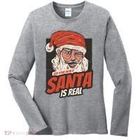 Ask Your Mom If Santa Is Real Funny Women's Long Sleeve Shirt thumb 0