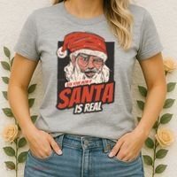 Ask Your Mom If Santa Is Real Funny Women's T-Shirt thumb 2