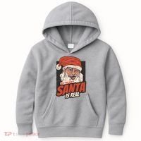 Ask Your Mom If Santa Is Real Funny Kids Hoodie thumb 0