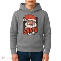 Ask Your Mom If Santa Is Real Funny Kids Hoodie thumb 4