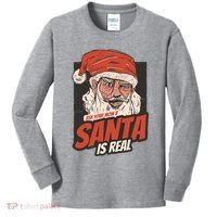 Ask Your Mom If Santa Is Real Funny Kids Long Sleeve Shirt thumb 0