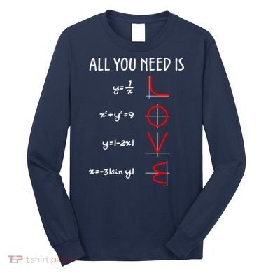 All You Need Is Love Math Vertical Long Sleeve Shirt