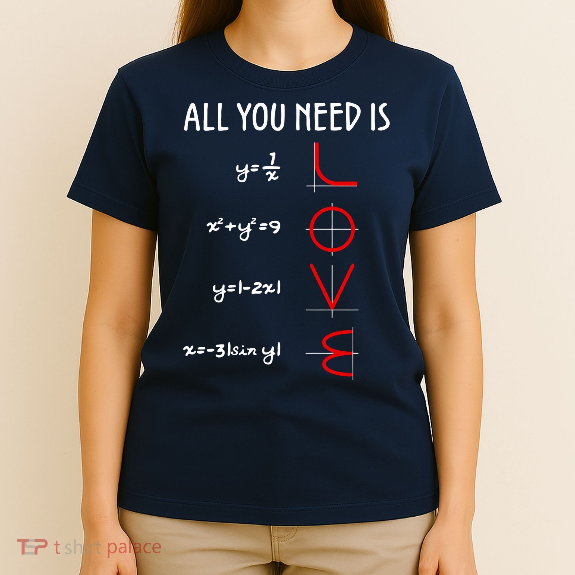 All You Need Is Love Math Vertical T-Shirt