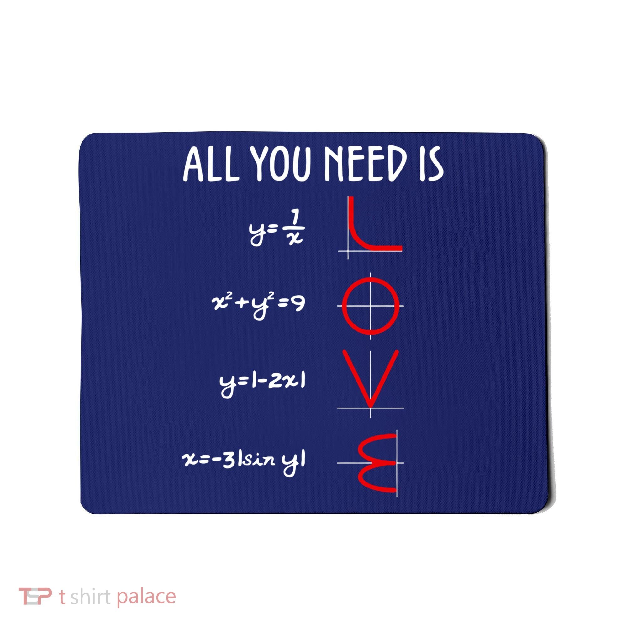 All You Need Is Love Math Vertical Mousepad