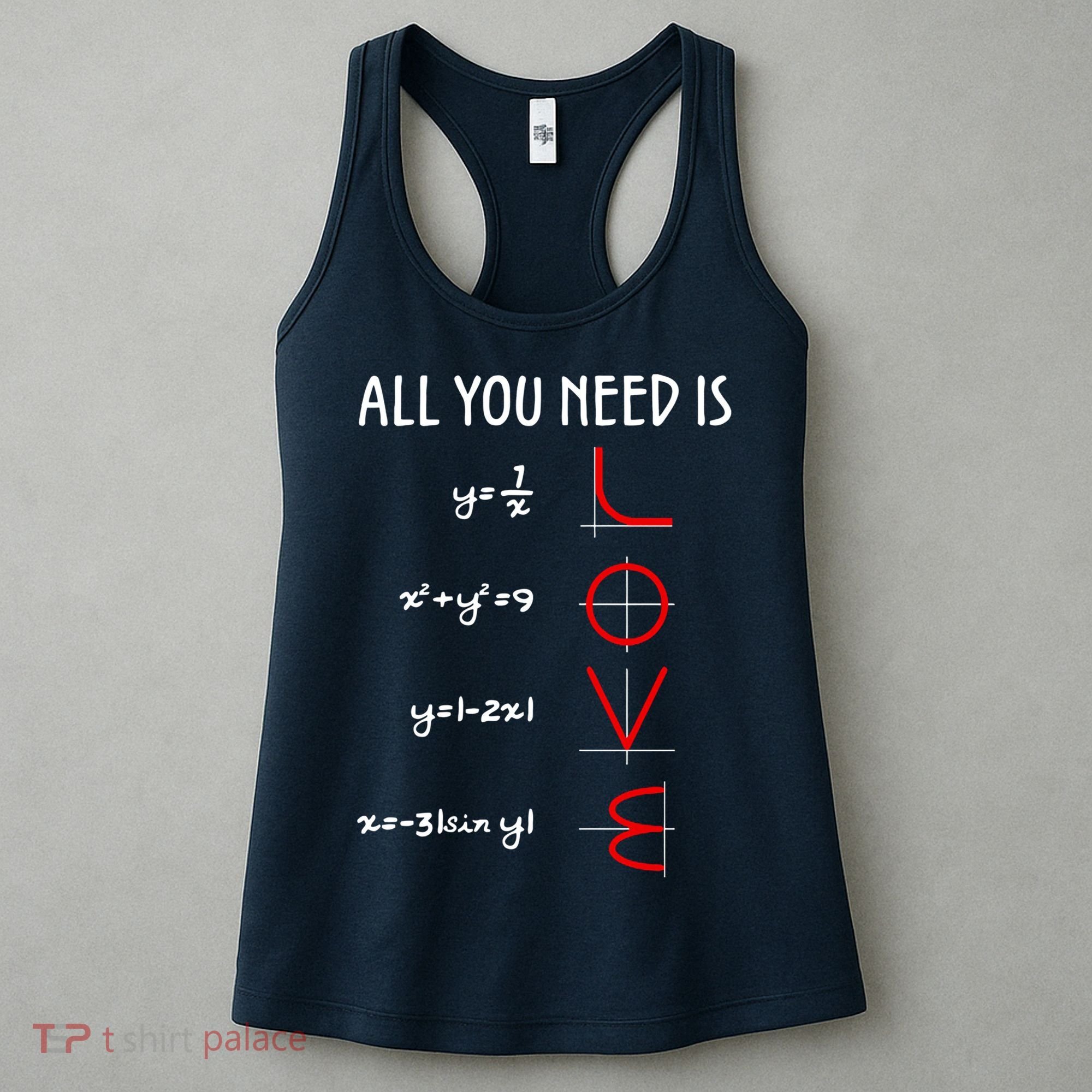 All You Need Is Love Math Vertical Women's Tank Top