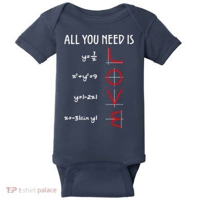 All You Need Is Love Math Vertical Baby Bodysuit