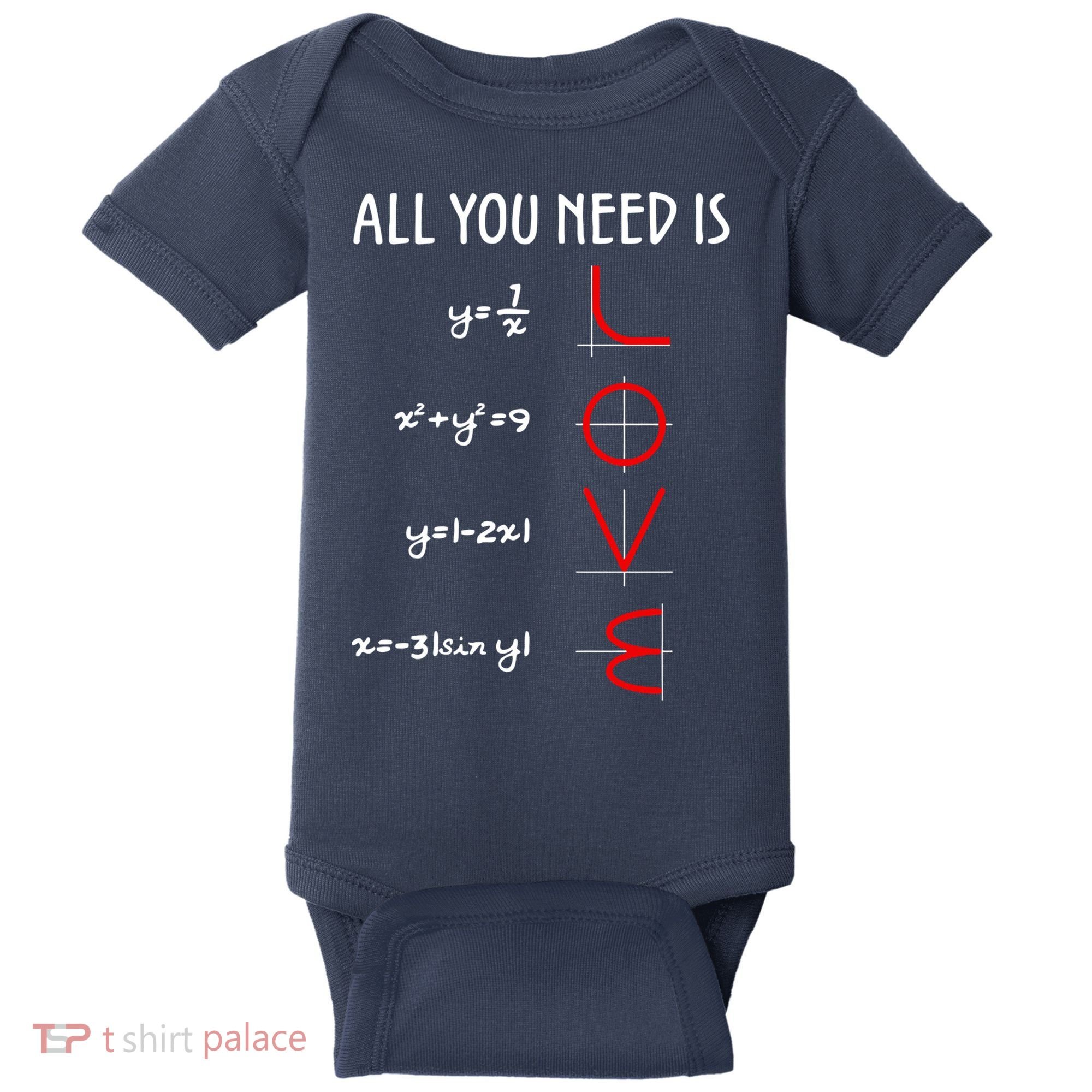 All You Need Is Love Math Vertical Baby Bodysuit