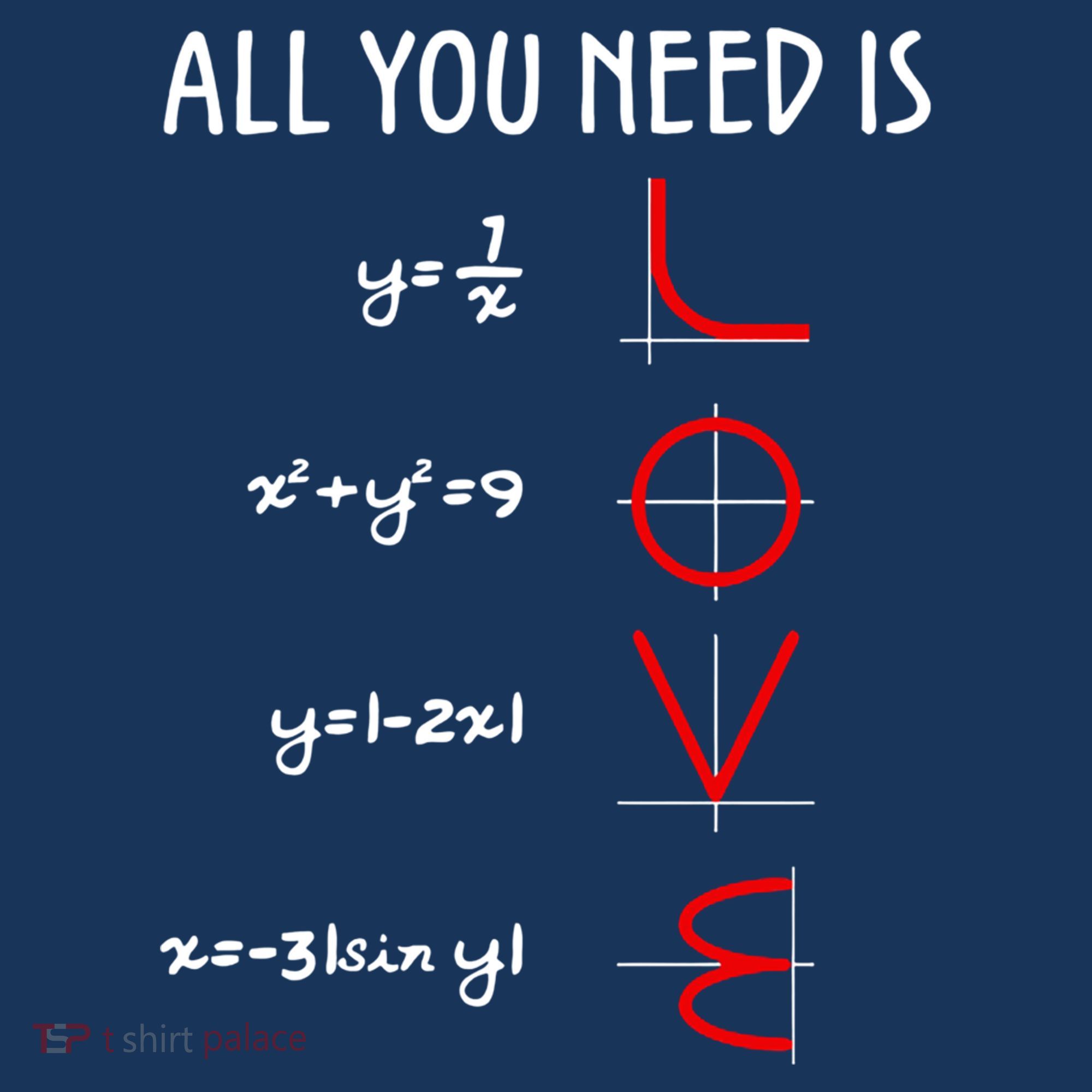 All You Need Is Love Math Vertical Women's Long Sleeve Shirt