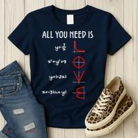 All You Need Is Love Math Vertical Women's T-Shirt thumb 3