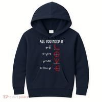 All You Need Is Love Math Vertical Kids Hoodie thumb 0