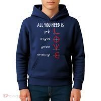 All You Need Is Love Math Vertical Kids Hoodie thumb 4