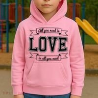 All You Need Is Love Is All You Need Kids Hoodie thumb 2