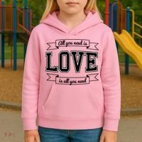 All You Need Is Love Is All You Need Kids Hoodie thumb 3