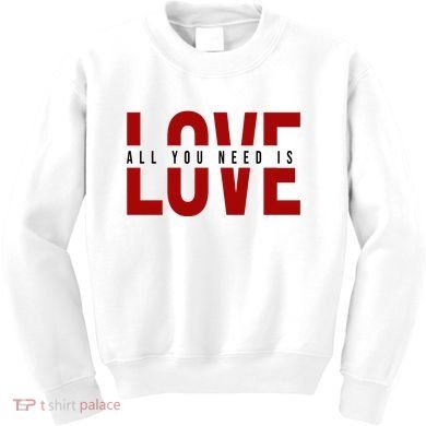 All You Need Is Love Cute Gift Kids Sweatshirt