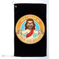 All You Need Is Jesus And Bitcoin Golf Towel thumb 0