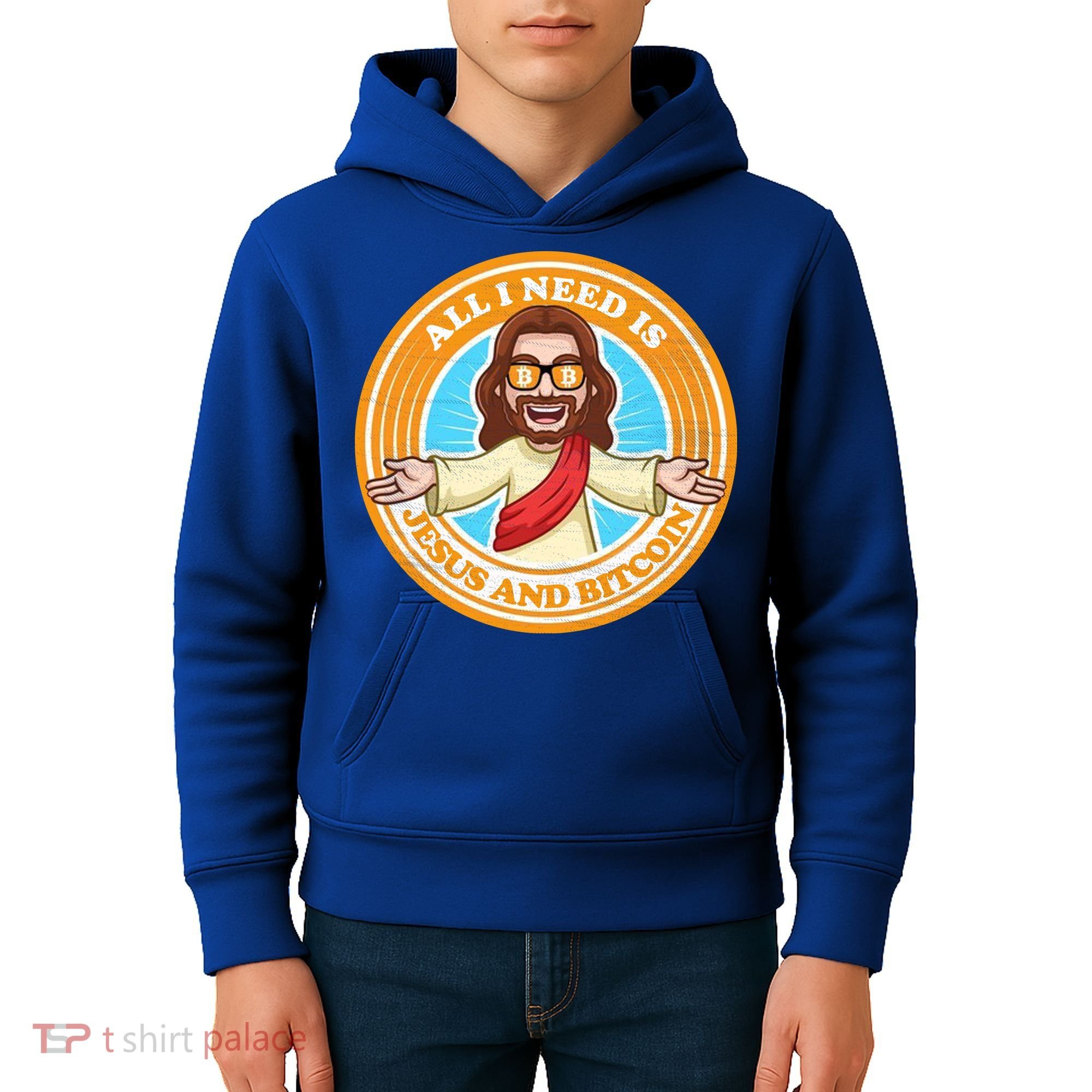 All You Need Is Jesus And Bitcoin Kids Hoodie