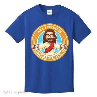 All You Need Is Jesus And Bitcoin Kids T-Shirt