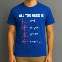 All You Need Is Love Math Valentines Day Mathematics Teacher Great Gift T-Shirt thumb 3