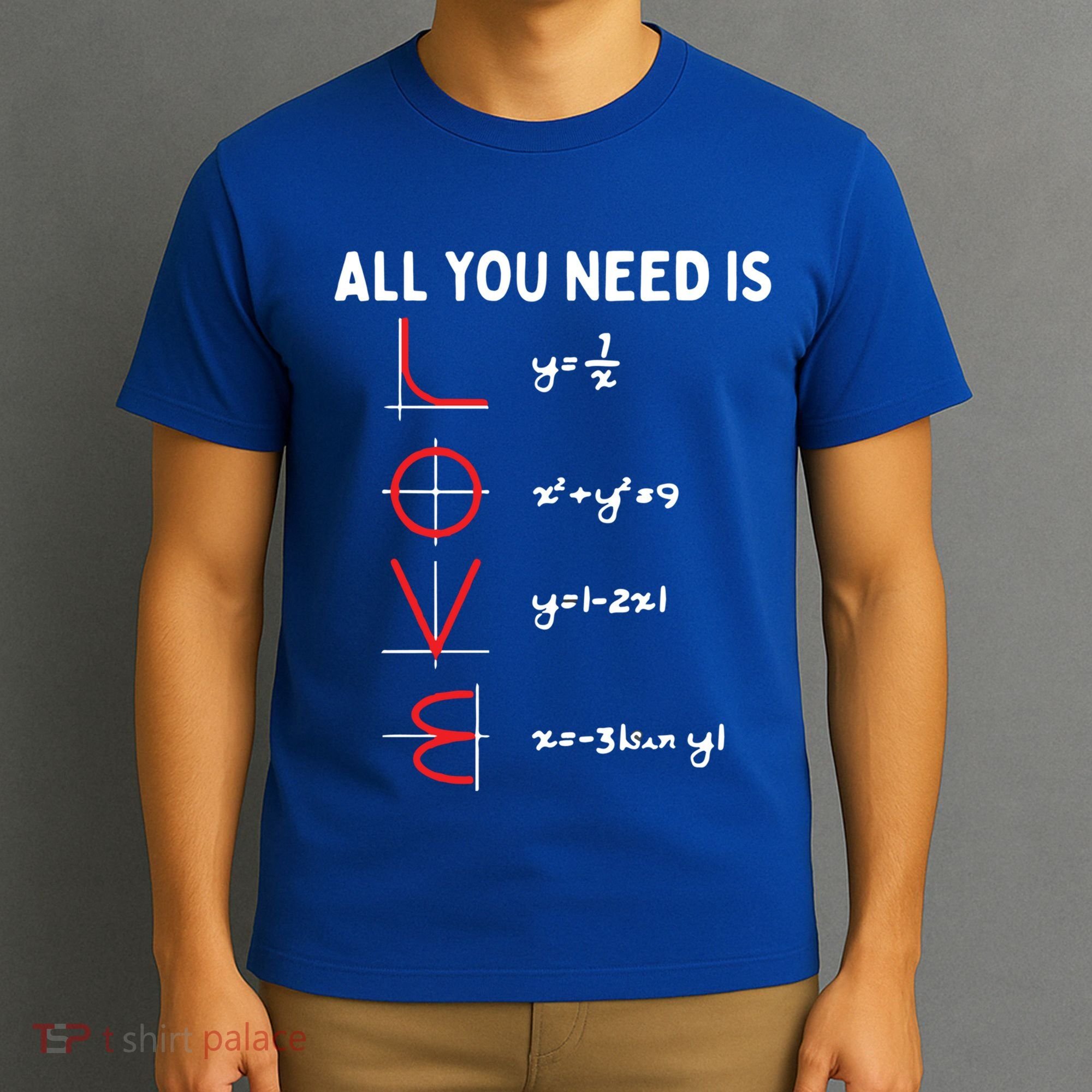 All You Need Is Love Math Valentines Day Mathematics Teacher Great Gift T-Shirt