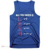 All You Need Is Love Math Valentines Day Mathematics Teacher Great Gift Tank Top thumb 0