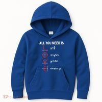 All You Need Is Love Math Valentines Day Mathematics Teacher Great Gift Kids Hoodie thumb 0