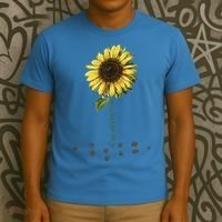All You Need Is A Dog And Love Sunflower Paw Prints Gift T-Shirt thumb 3