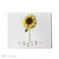 All You Need Is A Dog And Love Sunflower Paw Prints Gift Mousepad thumb 0