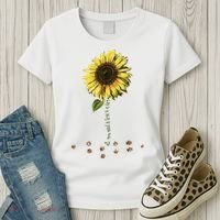 All You Need Is A Dog And Love Sunflower Paw Prints Gift Women's T-Shirt thumb 3