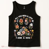 ALL You Need Is Love And A Dog Tank Top thumb 2