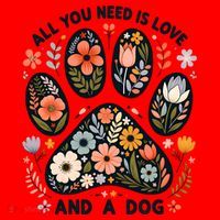 ALL You Need Is Love And A Dog Santa Hat thumb 1