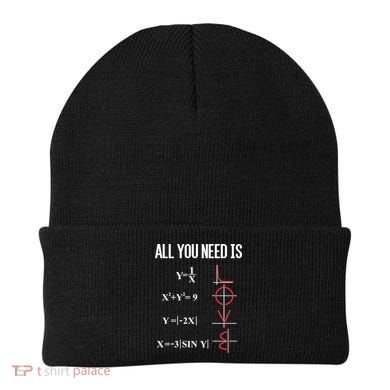 All You Need Is Love Funny Cute Math Equation Cool Gift Beanie