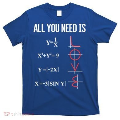 All You Need Is Love Funny Cute Math Equation Cool Gift T-Shirt