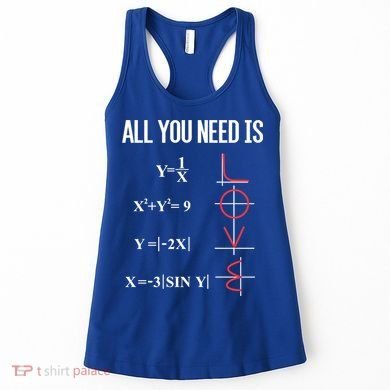 All You Need Is Love Funny Cute Math Equation Cool Gift Women's Tank Top